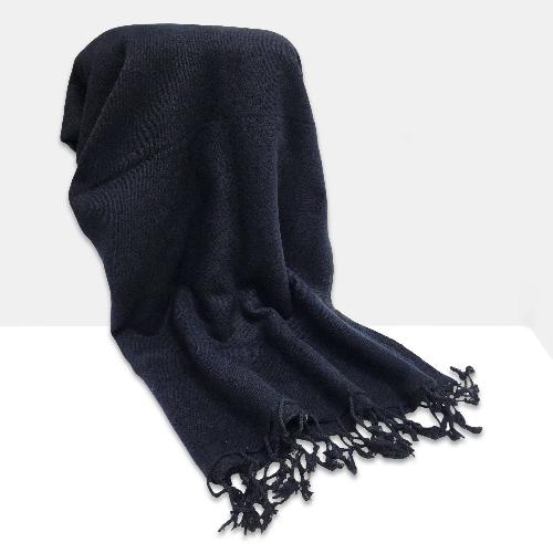 Yak Wool Blanket, Nepali Acrylic Hand Loom Blanket, Color [charcoal Gray]