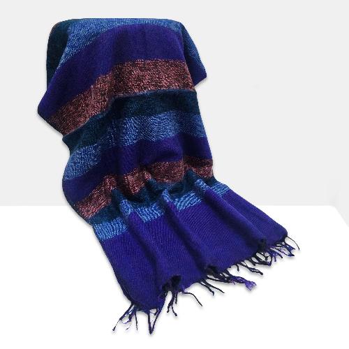 Yak Wool Blanket, Nepali Acrylic Hand Loom Blanket, [multi-color]