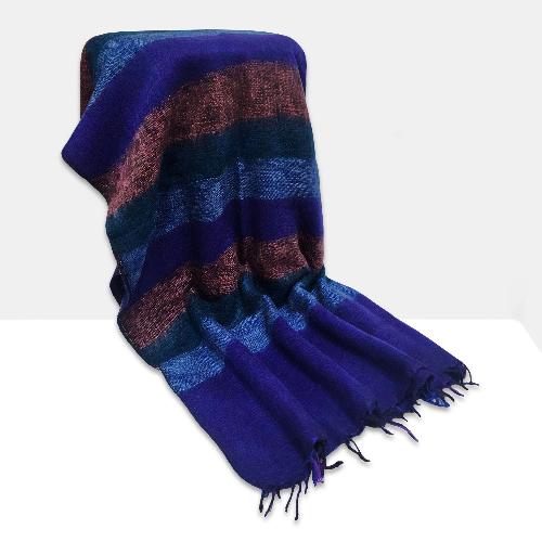 Yak Wool Blanket, Nepali Acrylic Hand Loom Blanket, [multi-color]