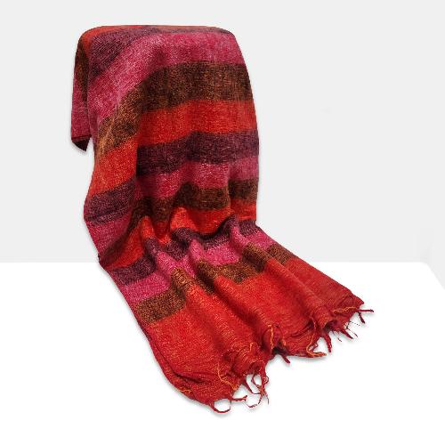 Yak Wool Blanket, Nepali Acrylic Hand Loom Blanket, [multi-color]