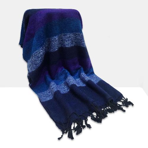 Yak Wool Blanket, Nepali Acrylic Hand Loom Blanket, [multi-color]