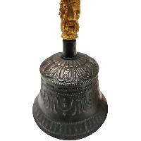 [dehradun] Bell And Dorje [vajra], Bronze - [high Quality], Full Gold Plated