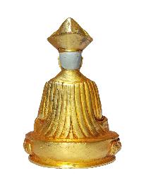 4th Zhabdrung Rinpoche, Buddhist Miniature Statue, [gold Plated], Face Painted
