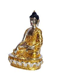 [shakyamuni Buddha], Buddhist Handmade Statue, [partly Gold And Silver Plated], [original Mold]