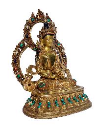 [aparimita], Buddhist Handmade Statue, [full Gold Plated], [stone Setting] With [face Painted], [original Mold]