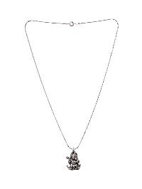 [pendant], Buddhist Silver Amulet With [vajrapani], [silver Chain Included]