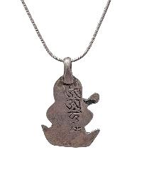 [pendant], Buddhist Silver Amulet With [vajrapani], [silver Chain Included]