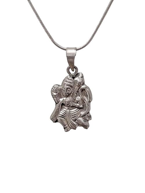 [pendant], Silver Jewellery With [hanuman], [silver Chain Included]