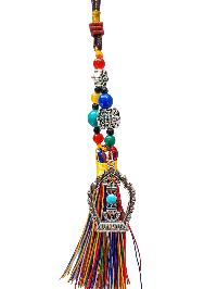 Buddhist Ritual Amulet Hanging With Dorje, For Wall, Altar, Bags And Keyring