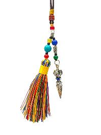 Buddhist Ritual Amulet Hanging With Phurba, For Wall, Altar, Bags And Keyring