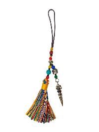 Buddhist Ritual Amulet Hanging With Phurba, For Wall, Altar, Bags And Keyring