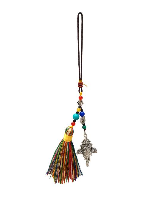 Buddhist Ritual Amulet Hanging With Ganesh, For Wall, Altar, Bags And Keyring