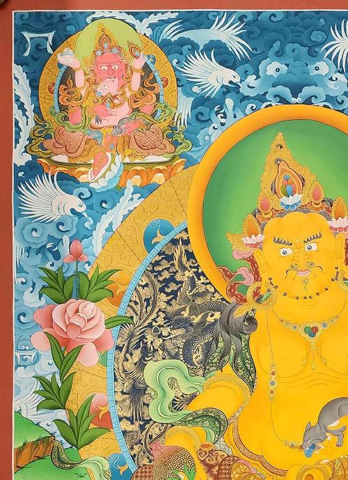 Five Jambhala Thangka, Tibetan Buddhist Art, Hand Painted, [real Gold]