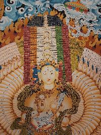 Sitatapatra Thangka, Tibetan Buddhist Art, Hand Painted, [real Gold], [rare Find]