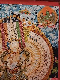 Sitatapatra Thangka, Tibetan Buddhist Art, Hand Painted, [real Gold], [rare Find]