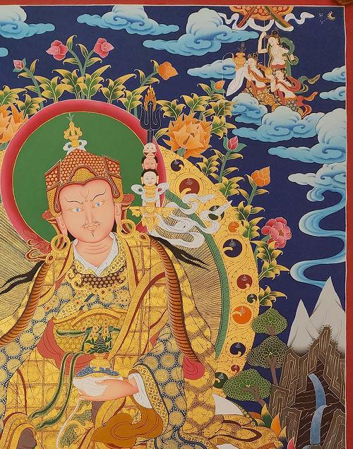 Padmasambhava Thangka, Tibetan Buddhist Art, Hand Painted