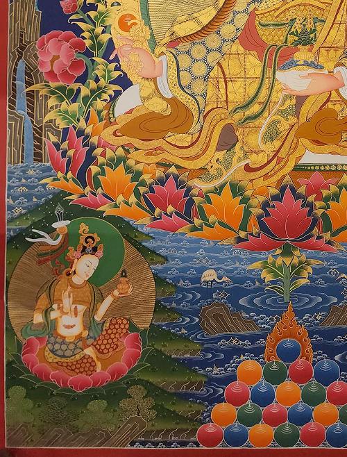 Padmasambhava Thangka, Tibetan Buddhist Art, Hand Painted
