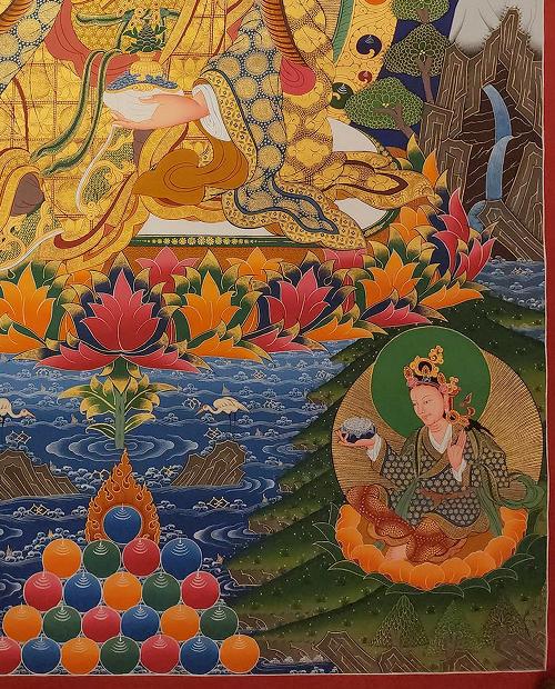 Padmasambhava Thangka, Tibetan Buddhist Art, Hand Painted