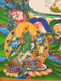Samantabhadra Thangka, Tibetan Buddhist Art, Hand Painted, [real Gold]