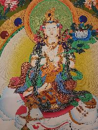 Samantabhadra Thangka, Tibetan Buddhist Art, Hand Painted, [real Gold]