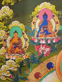 Samantabhadra Thangka, Tibetan Buddhist Art, Hand Painted, [real Gold]