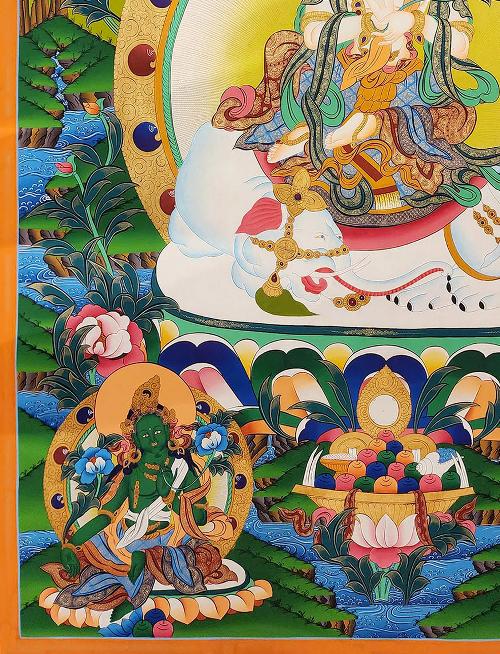 Samantabhadra Thangka, Tibetan Buddhist Art, Hand Painted, [real Gold]