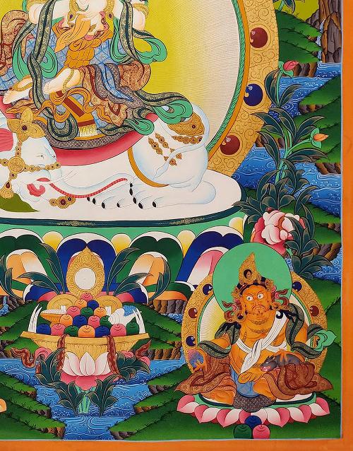 Samantabhadra Thangka, Tibetan Buddhist Art, Hand Painted, [real Gold]