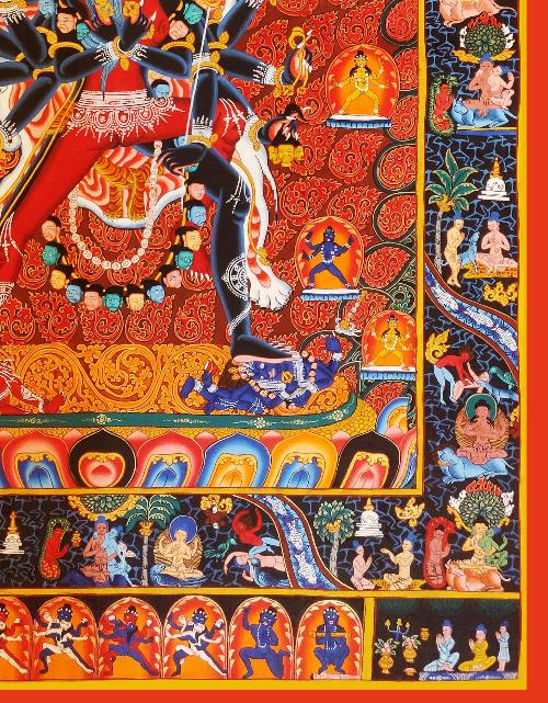 Chakrasambhara Mandala Thangka, Tibetan Buddhist Art, Hand Painted, [real Gold]