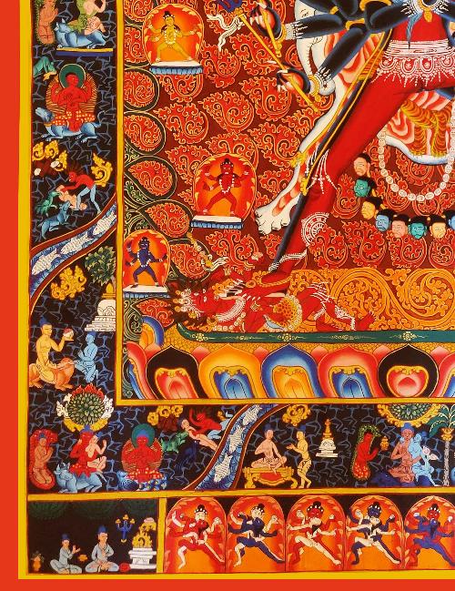 Chakrasambhara Mandala Thangka, Tibetan Buddhist Art, Hand Painted, [real Gold]