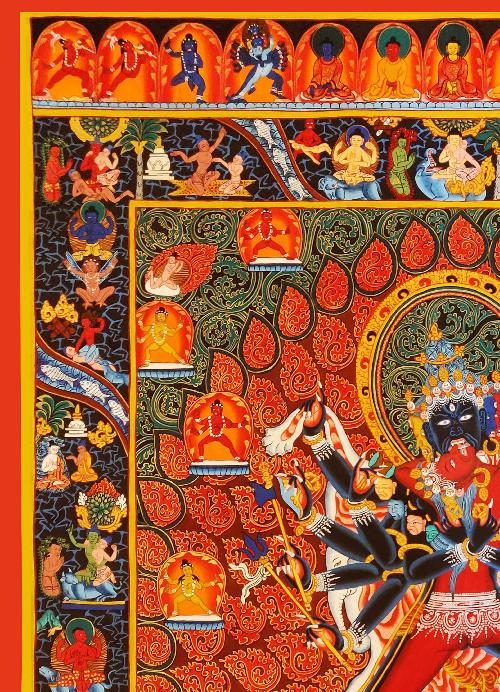 Chakrasambhara Mandala Thangka, Tibetan Buddhist Art, Hand Painted, [real Gold]