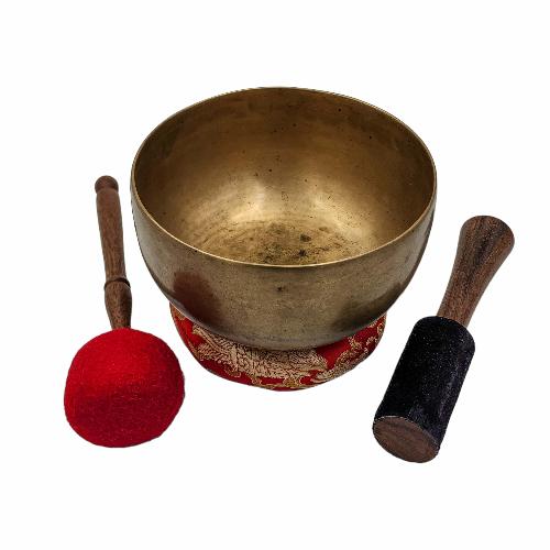 Kopre Singing Bowl, Buddhist Hand Beaten, Antique Finishing, [select Accessories]