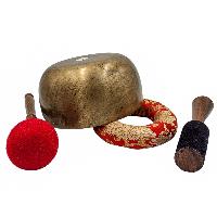 Kopre Singing Bowl, Buddhist Hand Beaten, Antique Finishing, [select Accessories]