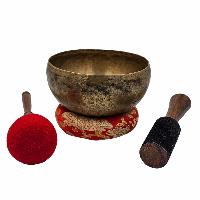 Kopre Singing Bowl, Buddhist Hand Beaten, Antique Finishing, [select Accessories]