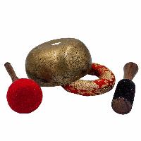 Kopre Singing Bowl, Buddhist Hand Beaten, Antique Finishing, [select Accessories]