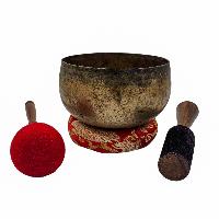 Kopre Singing Bowl, Buddhist Hand Beaten, Antique Finishing, [select Accessories]