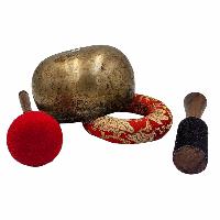 Kopre Singing Bowl, Buddhist Hand Beaten, Antique Finishing, [select Accessories]