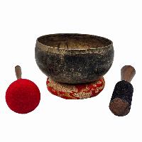 Kopre Singing Bowl, Buddhist Hand Beaten, Antique Finishing, [select Accessories]