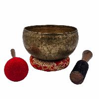 Kopre Singing Bowl, Buddhist Hand Beaten, Antique Finishing, [select Accessories]