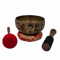 Kopre Singing Bowl, Buddhist Hand Beaten, Antique Finishing, [select Accessories]