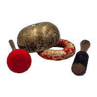 Kopre Singing Bowl, Buddhist Hand Beaten, Antique Finishing, [select Accessories]