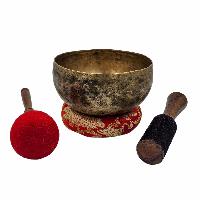 Kopre Singing Bowl, Buddhist Hand Beaten, Antique Finishing, [select Accessories]