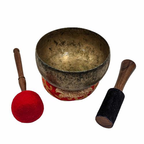 Kopre Singing Bowl, Buddhist Hand Beaten, Antique Finishing, [select Accessories]