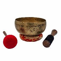 Kopre Singing Bowl, Buddhist Hand Beaten, Antique Finishing, [select Accessories]