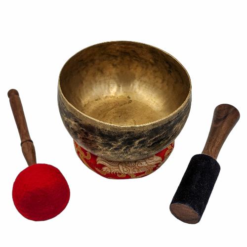 Kopre Singing Bowl, Buddhist Hand Beaten, Antique Finishing, [select Accessories]