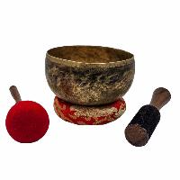 Kopre Singing Bowl, Buddhist Hand Beaten, Antique Finishing, [select Accessories]