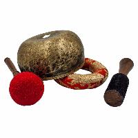 Kopre Singing Bowl, Buddhist Hand Beaten, Antique Finishing, [select Accessories]