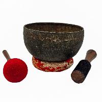 Jambati Singing Bowl, Buddhist Hand Beaten, Antique Finishing, [select Accessories]