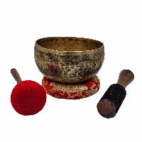 Kopre Singing Bowl, Buddhist Hand Beaten, Antique Finishing, [select Accessories]
