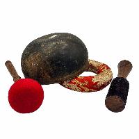 Kopre Singing Bowl, Buddhist Hand Beaten, Antique Finishing, [select Accessories]