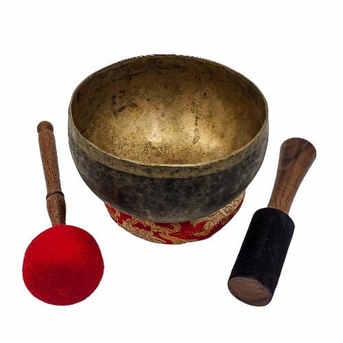 Kopre Singing Bowl, Buddhist Hand Beaten, Antique Finishing